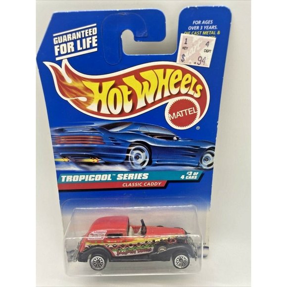 Other - Hot Wheels Tropicool Series Classic Caddy #695 Red Black 3sp Wheels 3 Of 4 1:64